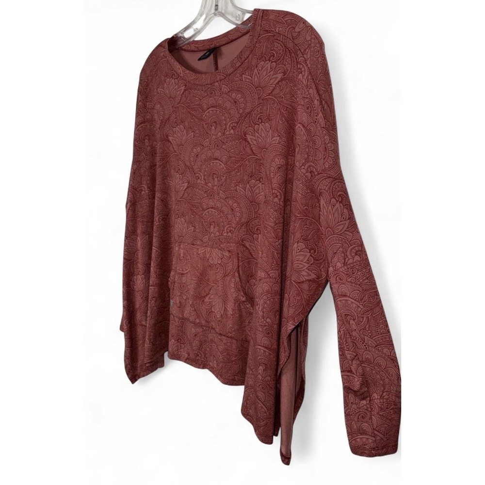 Slightly Buddha Bamboo Top O/S Paisley Oversized Flowy Boho Lagenlook Dolman - Picture 3 of 4